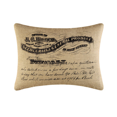 General Produce Burlap Printed Pillow