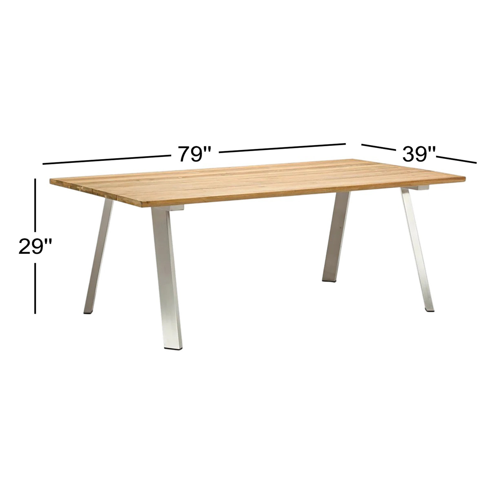 Richelle 79'' Wood Outdoor Dining Table