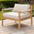 Acacia Wood & Beige Rope Outdoor Leisure Chair – Spacious, Comfortable & Versatile For Any Patio