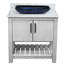 Meuble-lavabo 36 po avec comptoir en marbre de Carrare, lavabo et miroir-121377995