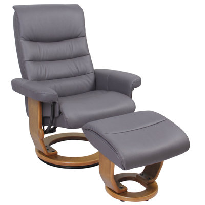 Aaleyah 31.7" Wide Manual Swivel Standard Recliner with Ottoman