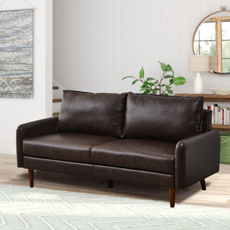 Gediminas 70" Vegan Leather Sofa