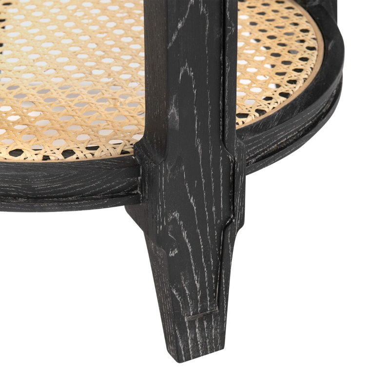 Pierre Glass End Table, Black