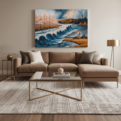 USA State Michigan Gray Canvas Wall Art