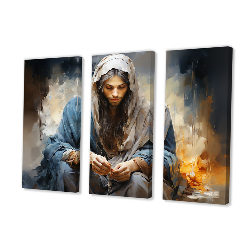Ensemble d'illustrations murales sur toile, "Salah", H 28 po x l 36 po
