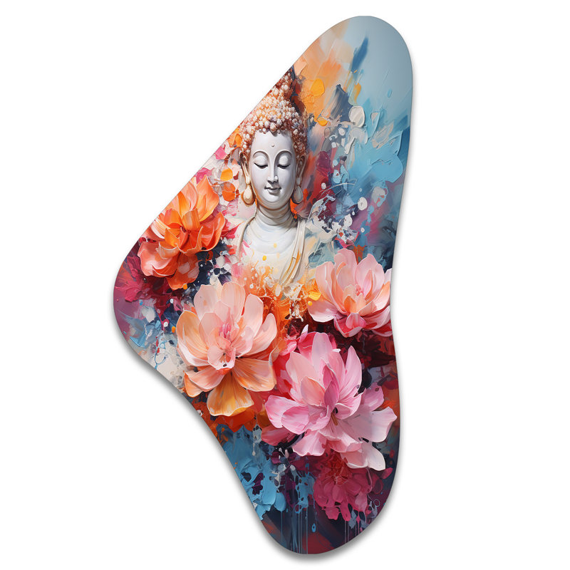 Teig - méditation asymétrique en métal, sculpture murale en métal de forme unique, H 39 po x l 21 po x P 1 po
