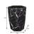 24" Black Glass Hexagonal Drum End Table