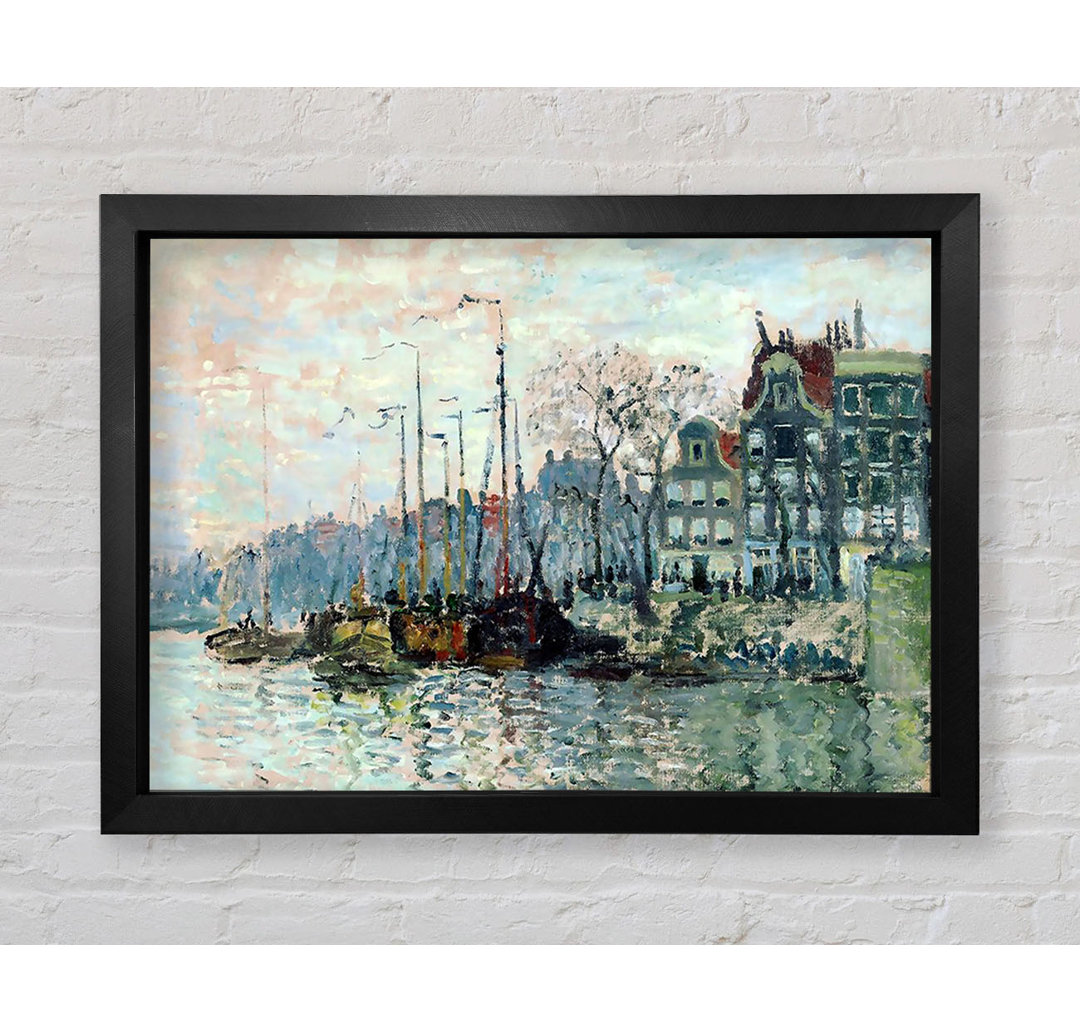 Monet Ansicht der Kromme Waal in Amsterdam von Claude Monet - Einzelne Bilderrahmen Kunstdrucke