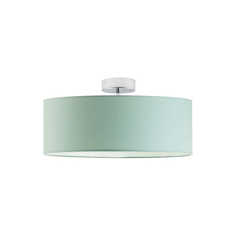 Audriona Semi Flush Mount, Brushed Steel, Mint, 25cm H x 30cm W x 30cm D