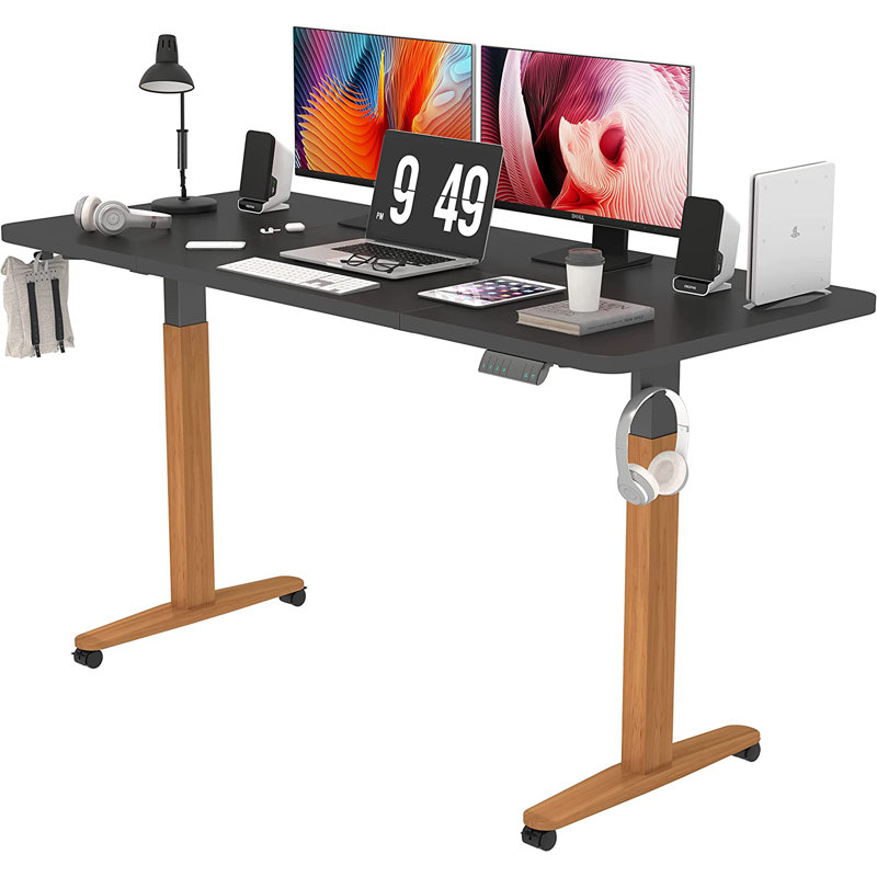 Hukam Metal Base Computer Desk, White