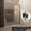 Porte de douche coulissante double semi-sans cadre, verre trempé de 1/4 po avec rouleaux doubles silencieux-127123364-124791611-124791610