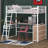Loft Bed With 3 Layers Of Shelves And L-Shaped Desk-890662719-904526703