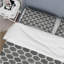 Ensemble de housse de couette gris blanc hexagonal II - Mid-Century-109173332
