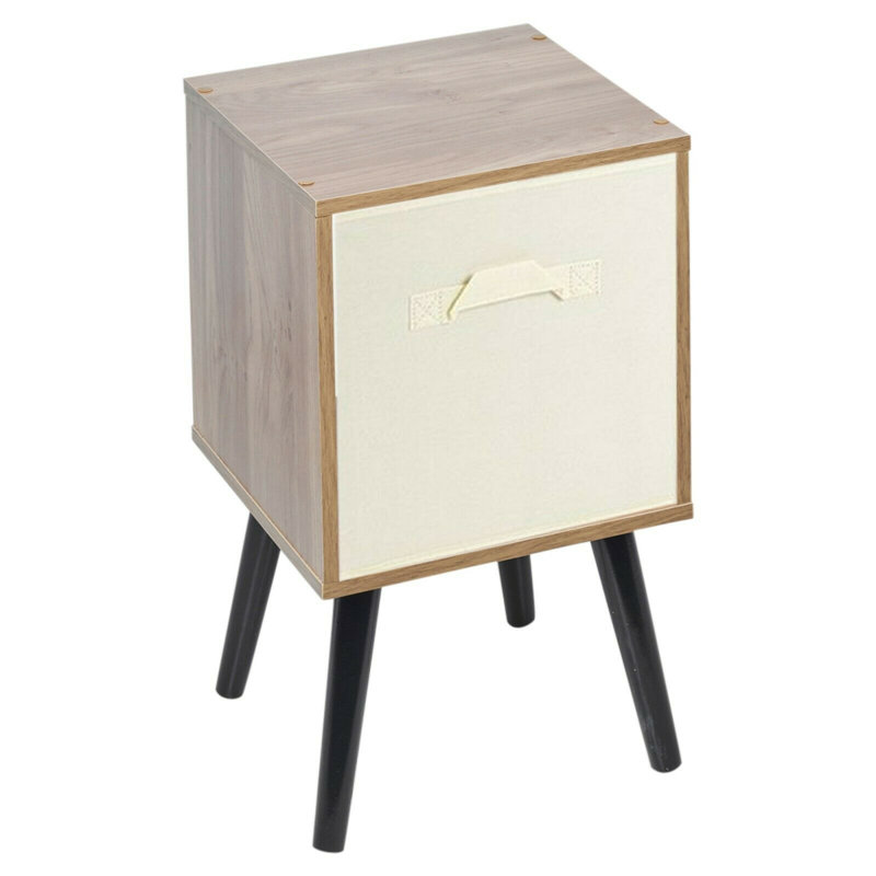 Obannon 51 cm H x 30 cm W Cube Bookcase, Oak/Cream/Black