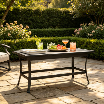 Table basse d'extérieur en métal 41,81 po Charron