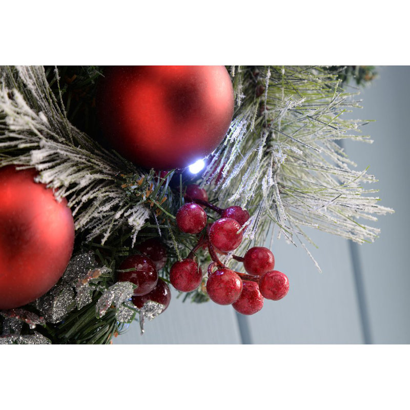 Faux Lighted 60cm Wreath