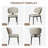 53.15" Round White Ceramic Sintered Stone Dining Table Set for 4 with Metal Base-1290164271