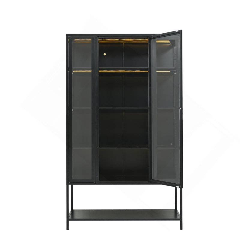 Vitrine en fer exquise avec des fonctionnalités avancées pour la maison et le bureau