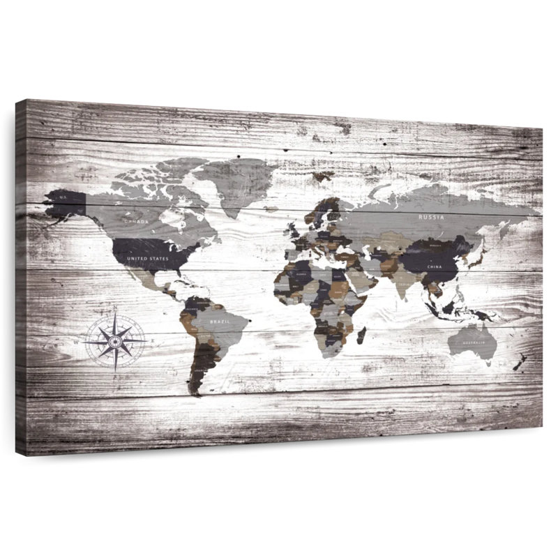 Carte du monde Keiri XXXII, H 16 po x l 24 po