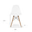 Chaise d'appoint blanche et naturelle en plastique et bois-1553988883