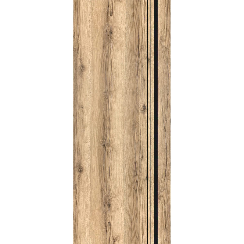 Porte pliante en bois massif massif, 36 po x 80 po, Chêne
