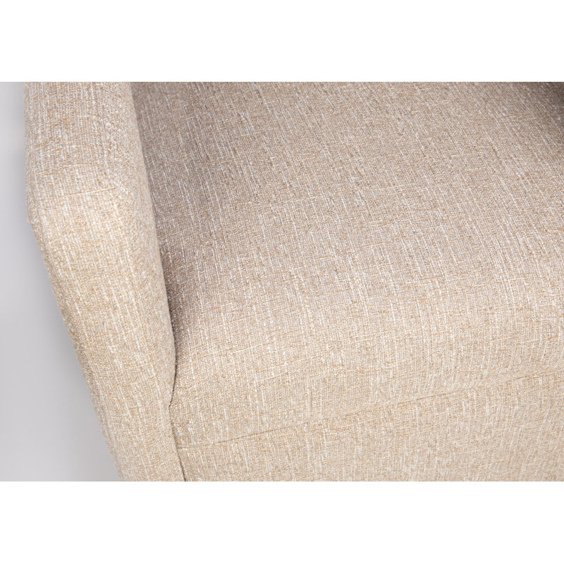 Cascia 30" W Polyester Swivel Barrel Chair, Natural 