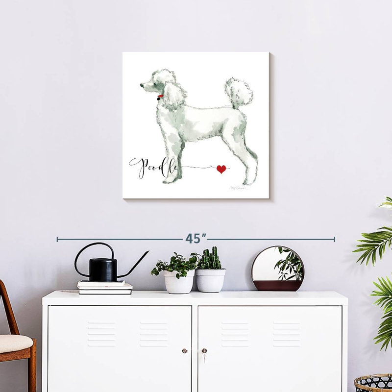 Brampt Must Love Poodles, 24" H x 24" W