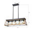 Lustre linéaire noir brun 32 lumières à 5 lumières 32 po, ferme moderne en métal-1478786126