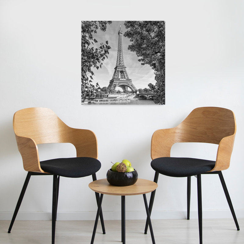 «Classic Eiffel Tower View», architecture contemporaine contemporaine, art mural, H 24 po x l 24 po
