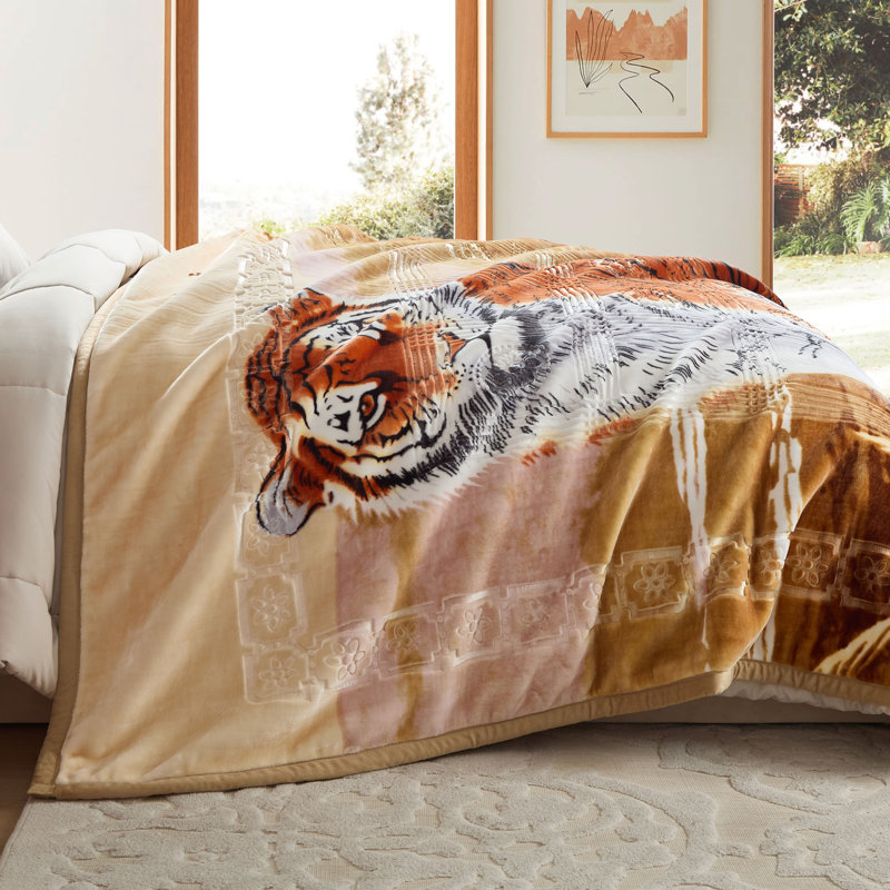 Couverture en peluche Nestl, Grand lit, Orange