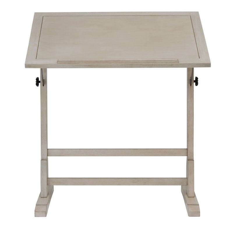 Table à dessin Gumesindo, H 36 po x l 36 po x P 24 po, Blanc bord de mer délavé