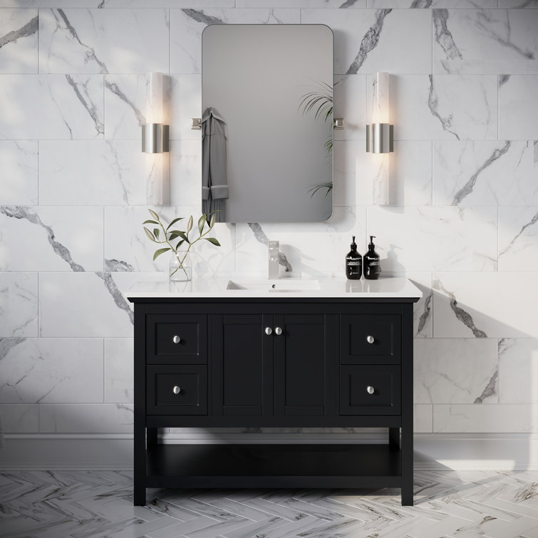 Manchester 48" Freestanding Shaker-Style Single Sink Bathroom Vanity Set with Top and Sink (Faucet Not Included)