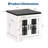 Farmhouse Sideboard Buffet with 2 Glass Doors and Built-in Power Outlet-2077193262-2077193260
