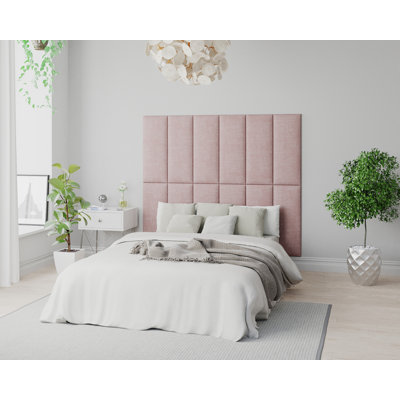 Kavontae 30 cm x 75 cm Peel and Stick Upholstered Wall Paneling in Tea Rose