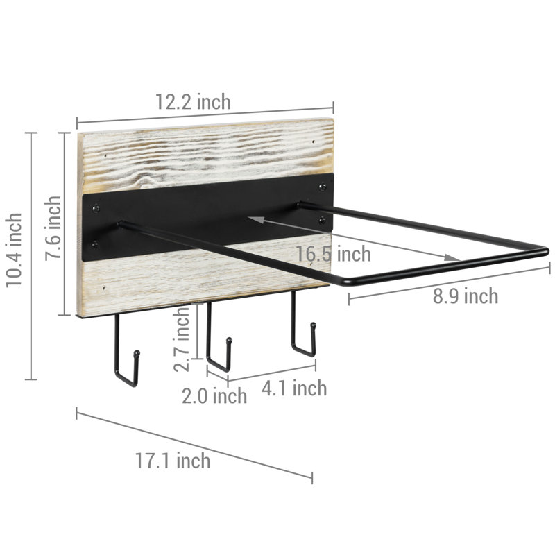 Wall Mounted Multi-Use Sports Rack, Black/White
