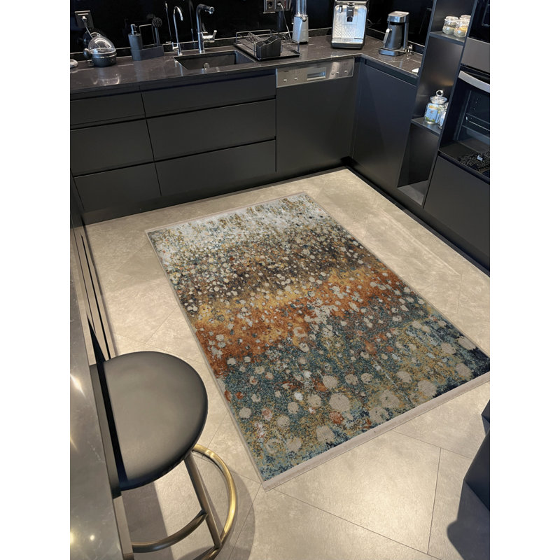 Tapis décoratif créatif moderne avec motif abstrait multicolore, Rectangle 2 pi 8 po x 5 pi