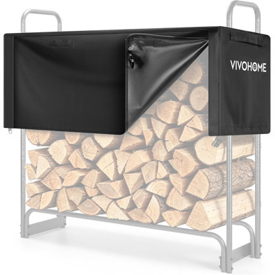 Housse imperméable pour support à bûches d'extérieur en tissu Oxford 600D de 48 pouces (support non inclus)