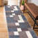 Allyne Geometric Tufted Blue/Cream/Gray Non-Slip Rubberback Area Rug