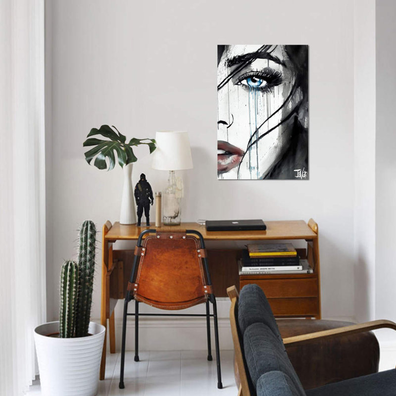 « it happens », reproduction sur toile, H 18 po x l 12 po x p 1,5 po, Toile tendue, Pas de tapis