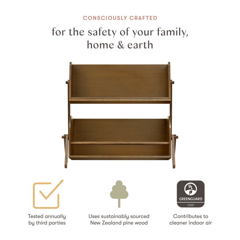 Tally 35.5" Book Caddy, Natural Walnut