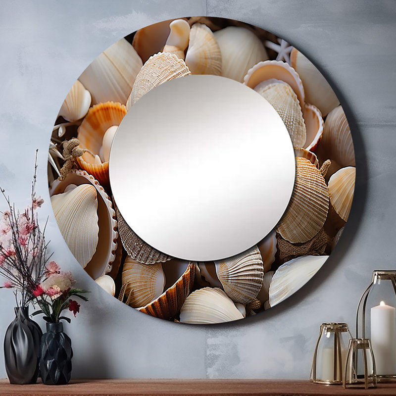 Breider Beach Photo Seashell Symphony IX - miroir décoratif bord de mer, miroir mural bord de mer, impression sur métal