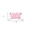 Coussin 13 "x 20" en damas brodé rose avec pampilles