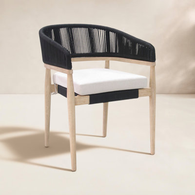 Posey Stackable Eucalyptus Patio Armchair