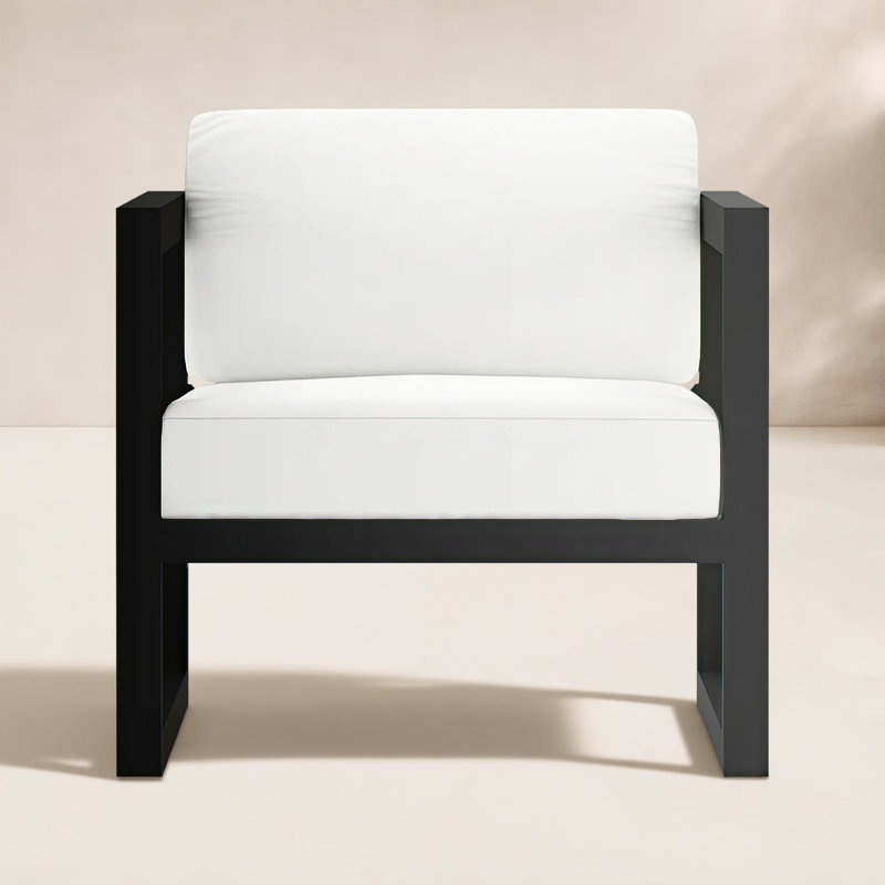 Avion Patio Chair with Sunbrella Cushions, Canvas Natural Sunbrella® Canvas, Slate
