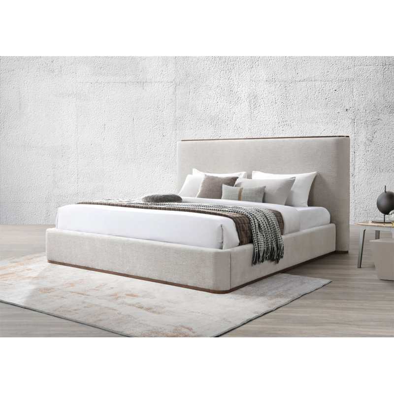 Orane Gray Fabric Queen Bed