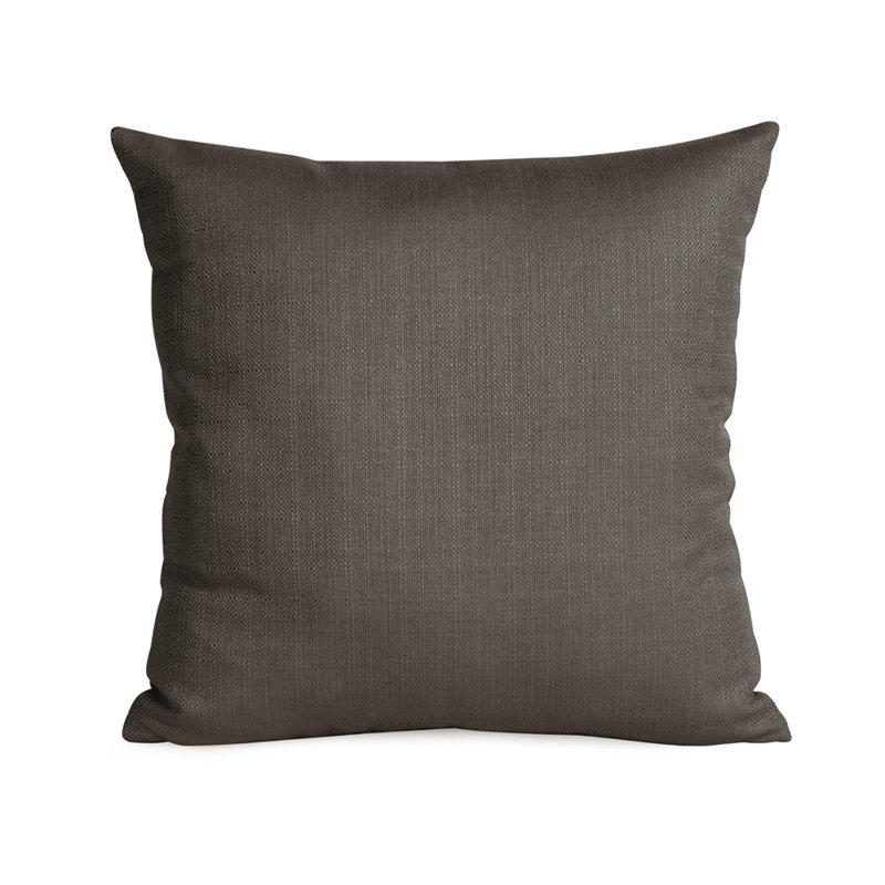 Housse de coussin Randal, Gris, H 16 po x l 16 po x P 1 po, Housse de coussin seulement - sans coussin