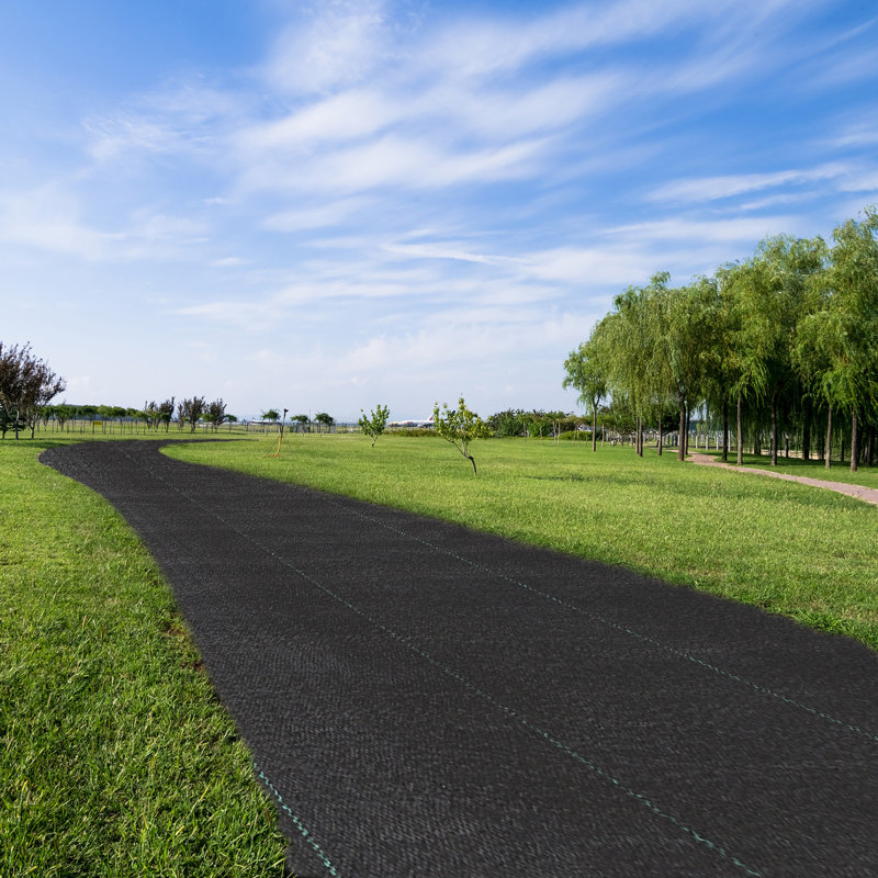 Tissu d'aménagement paysager 5 oz avec barrière contre les mauvaises herbes - Tapis de jardin durable et robuste, tissu de jardinage écologique pour la stabilisation du sol, aménagement paysager, 4 pi x 100 pi