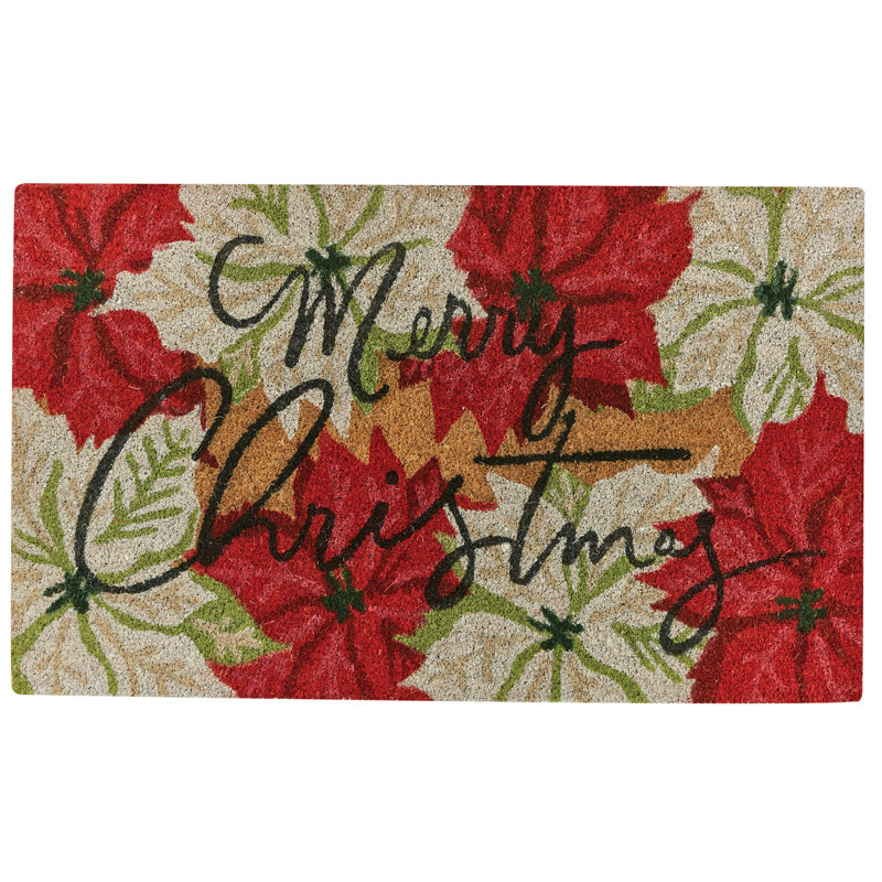 Poinsettia Pine Doormat 1'6''x2'6''