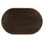 Table basse ovale en bois de 44 pouces avec base en forme de X, table de cocktail avec rangement ouvert, table de centre de canapé pour le salon, bureau à domicile - Espresso
