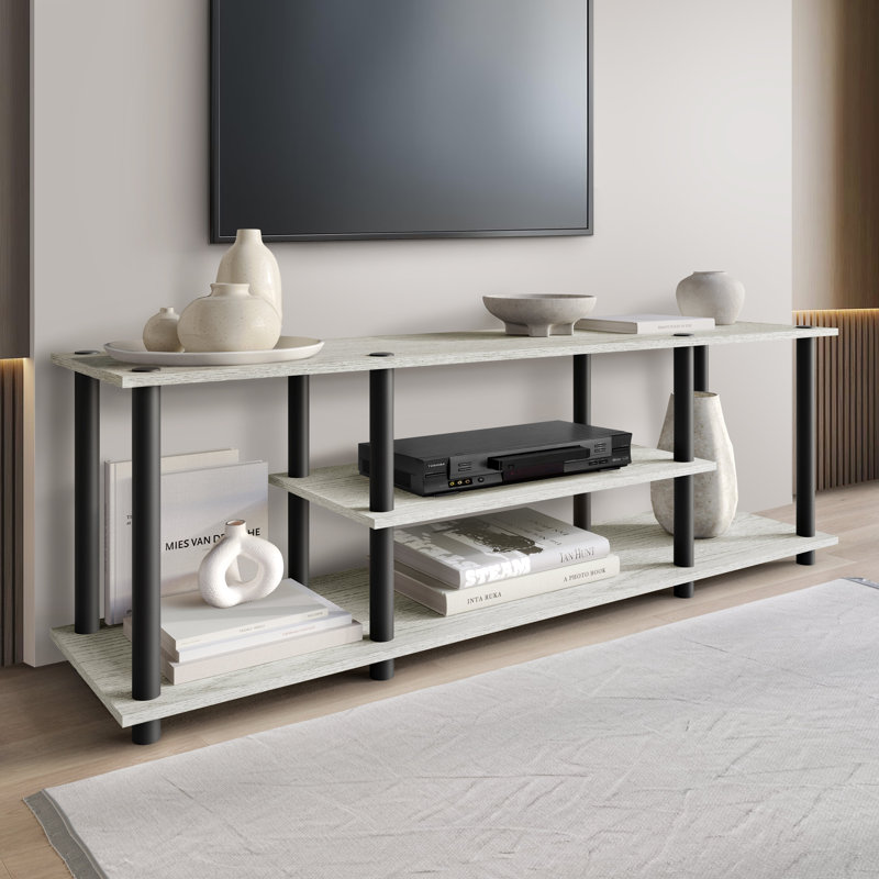 Meuble télé 3 niveaux Easy Twist, Gris clair